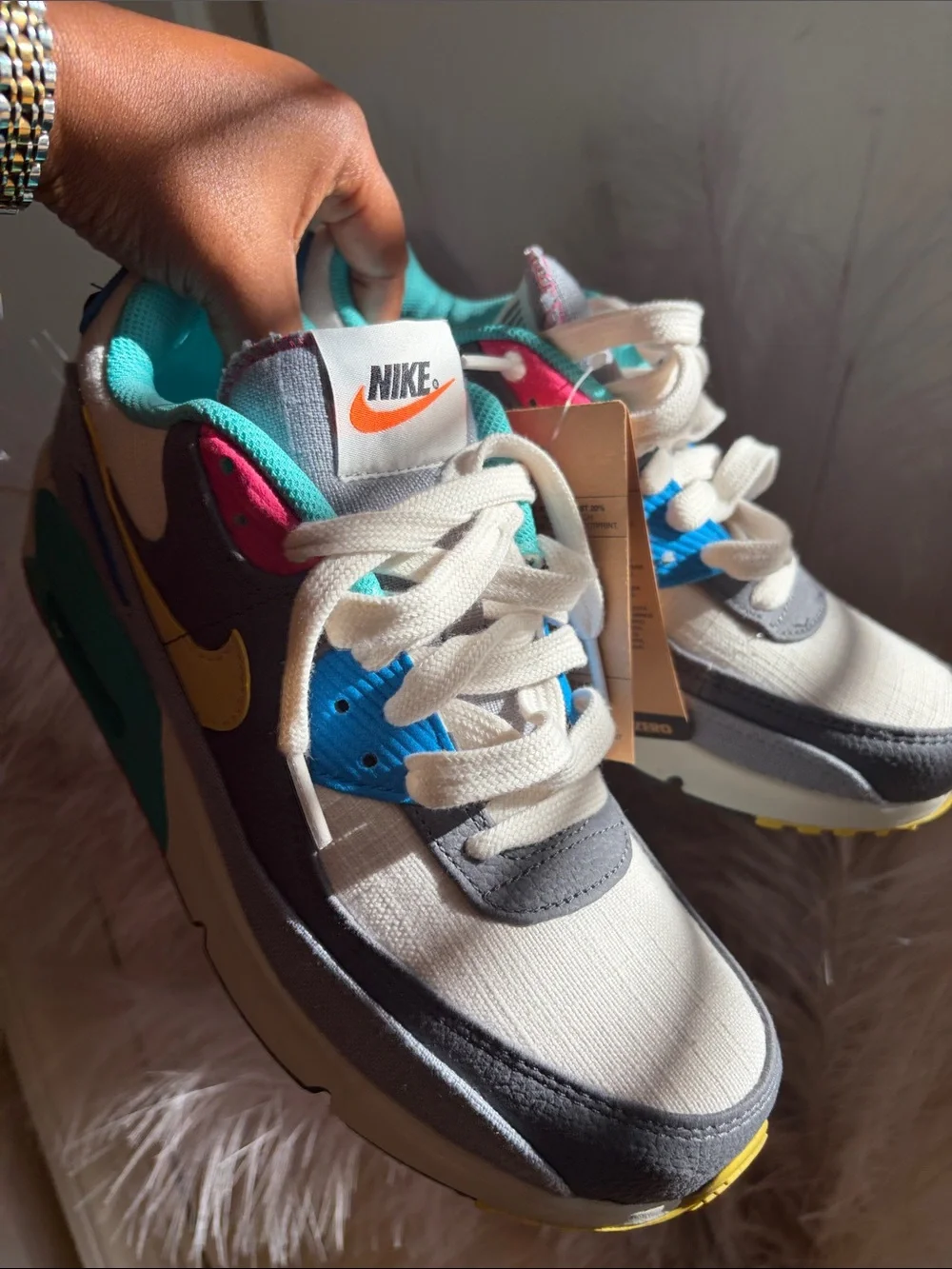 Nike Air Max 90 Air Sprung Caterpillar GS Grade School Size 5.5Y DN4415 001